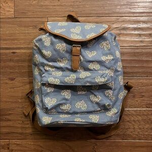 Candie's Light Denim Floral Hearts Backpack